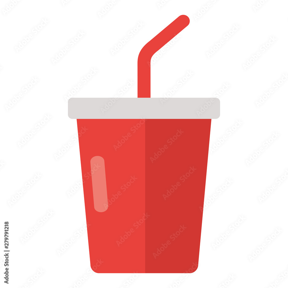 disposable cup soda with straw on white background disposable cup soda with straw on white background