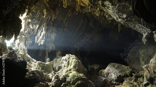 Tham Poukham Cave near Vang Vieng in Vientiane Province, Laos. photo