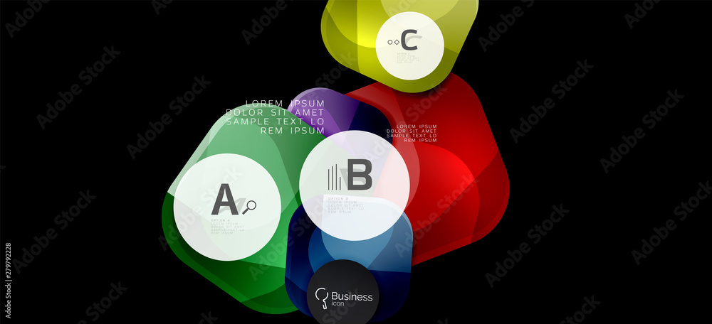 Retro colorful geometric background - circles on black, great design for any purposes. Creative minimal concept Retro colorful geometric background - circles on black, great design for any purposes. Creative minimal concept