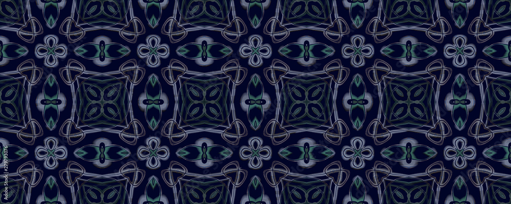 3d illustration kaleidoscope batik pattern 41