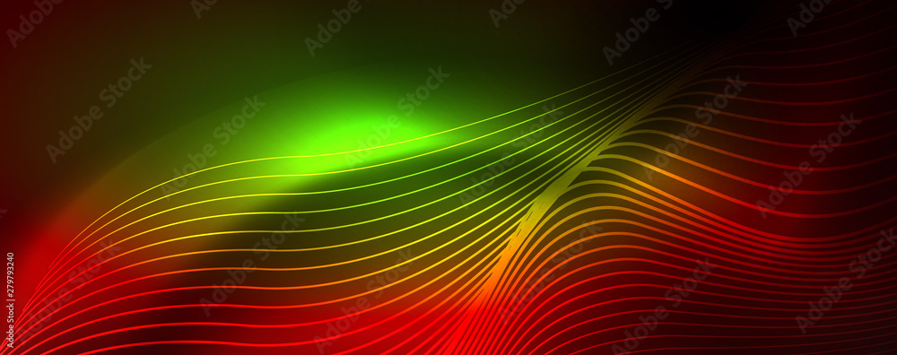 Shiny neon lines techno magic futuristic background, magic energy space light concept, abstract background wallpaper design Shiny neon lines techno magic futuristic background, magic energy space light concept, abstract background wallpaper design