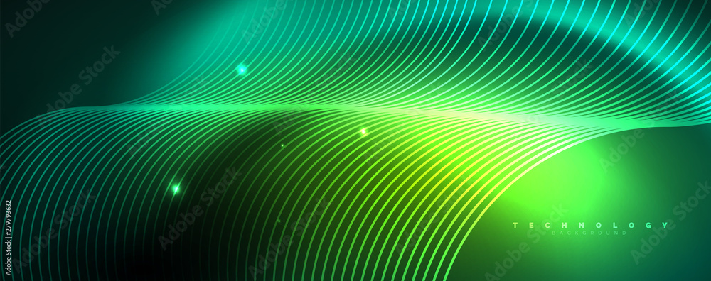 Shiny neon lines template - northern lights glowing blur lines. Futuristic style glow neon 80s disco club or night party techno template Shiny neon lines template - northern lights glowing blur lines. Futuristic style glow neon 80s disco club or night party techno template