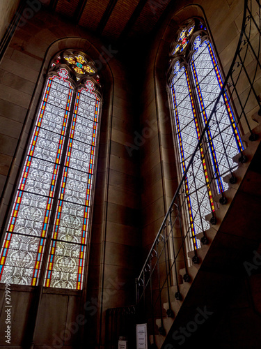 Elisabeth church in Basel, interior view, majestic architecture photo