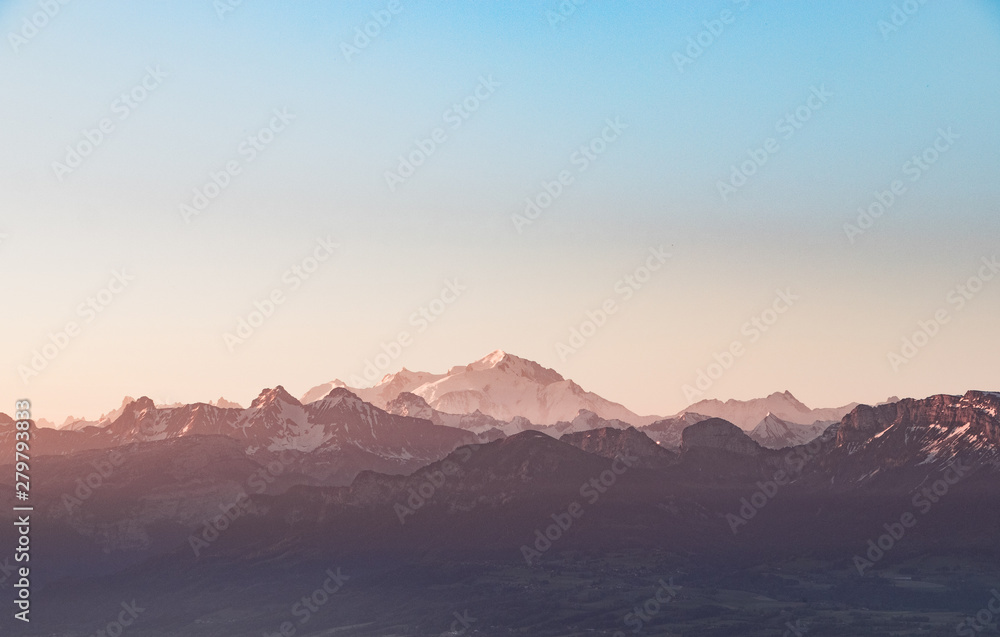 Sunrise over the Mont Blanc