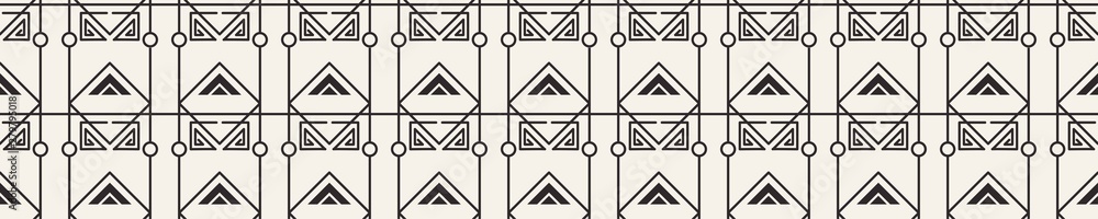 Vector modern ornamental pattern. Abstract art deco seamless monochrome background Vector modern ornamental pattern. Abstract art deco seamless monochrome background