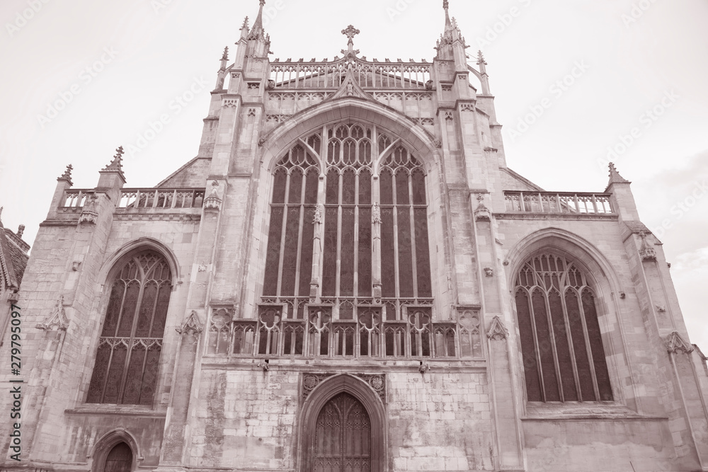 Facade of Gloucester Cathedral; England; UK