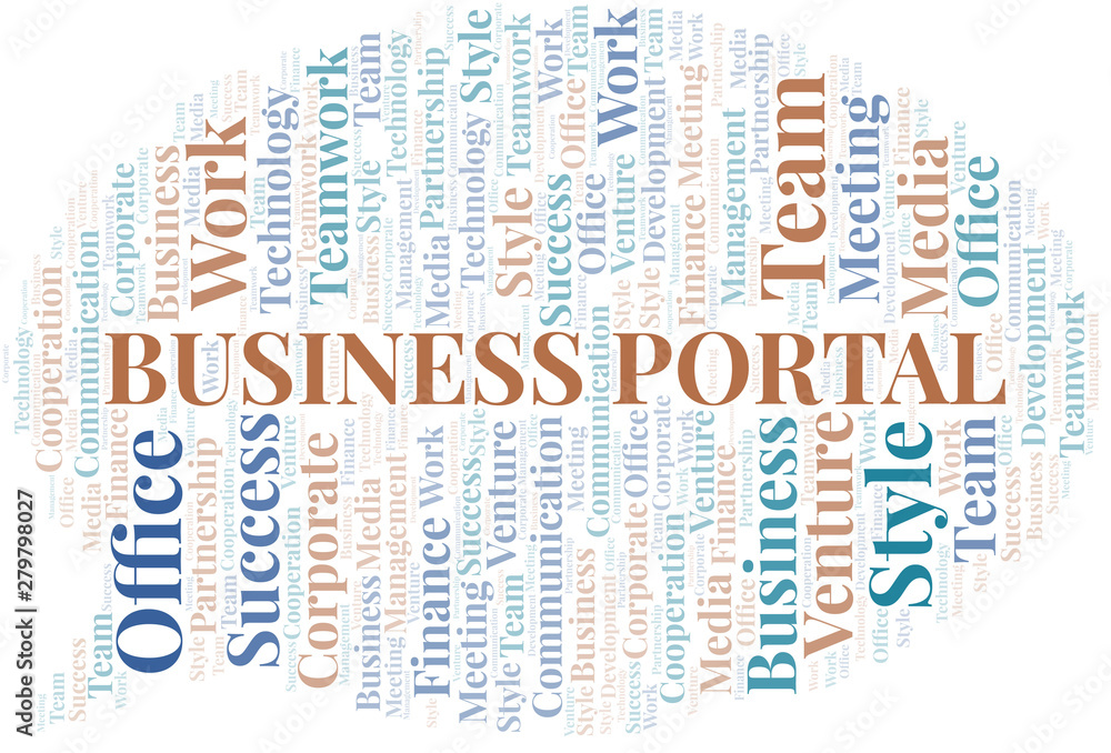 Business Portal word cloud. Collage made with text only. Business Portal word cloud. Collage made with text only.