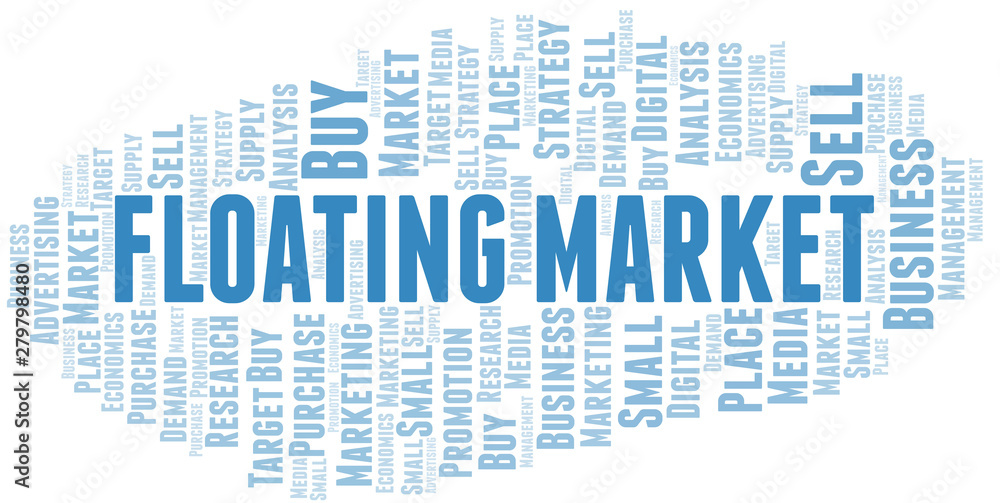 Floating Market word cloud. Vector made with text only. Floating Market word cloud. Vector made with text only.
