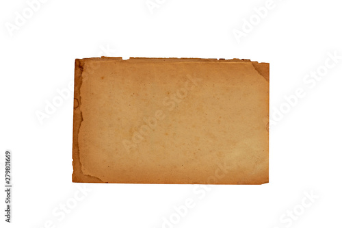 Old paper texture, Brown - Yellow paper. Vintage paper background isolated on white