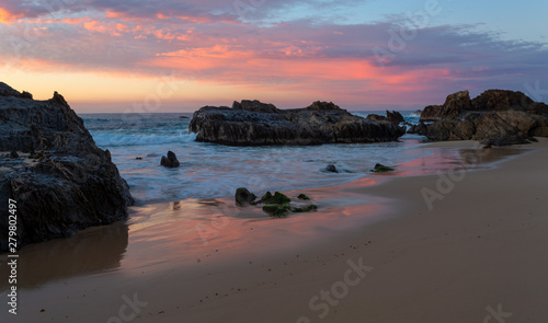 Seaside tranquility at sunrise