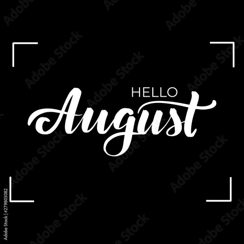 lettering hello August