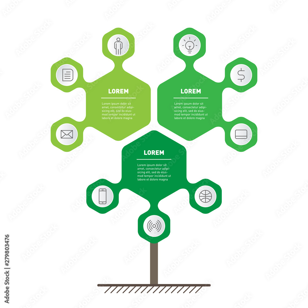 Vector infographic of technology or education process with 3 points. Template of tree, chart or diagram. Vertical eco Business presentation or info graphics concept with 3 options. Vector infographic of technology or education process with 3 points. Template of tree, chart or diagram. Vertical eco Business presentation or info graphics concept with 3 options.