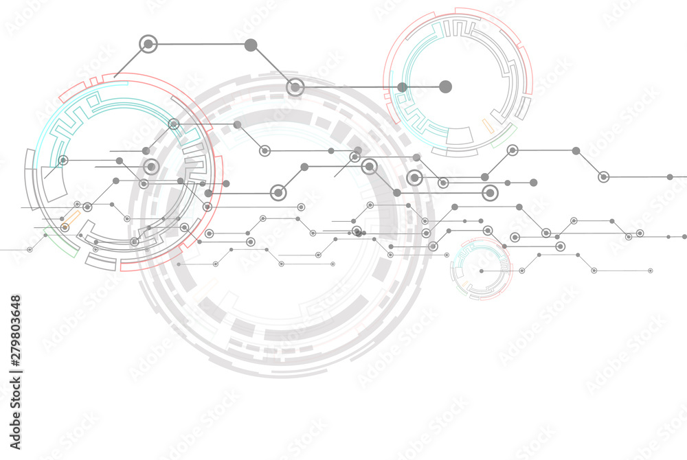 Horizontal circuit board vector background texture. High-tech technology concept - Vector circuit and communication concept for technology background - Vector Horizontal circuit board vector background texture. High-tech technology concept - Vector circuit and communication concept for technology background - Vector