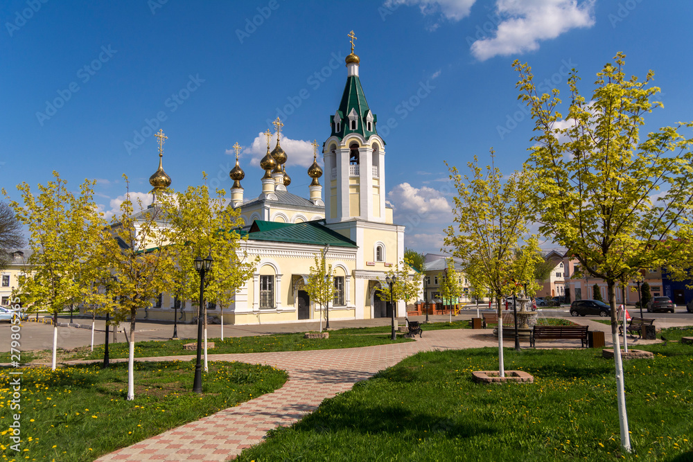 Holy ascension Cathedral in Murom, Russia. City centre.