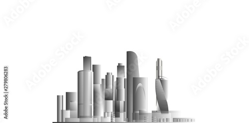Photography moscow City in black and white