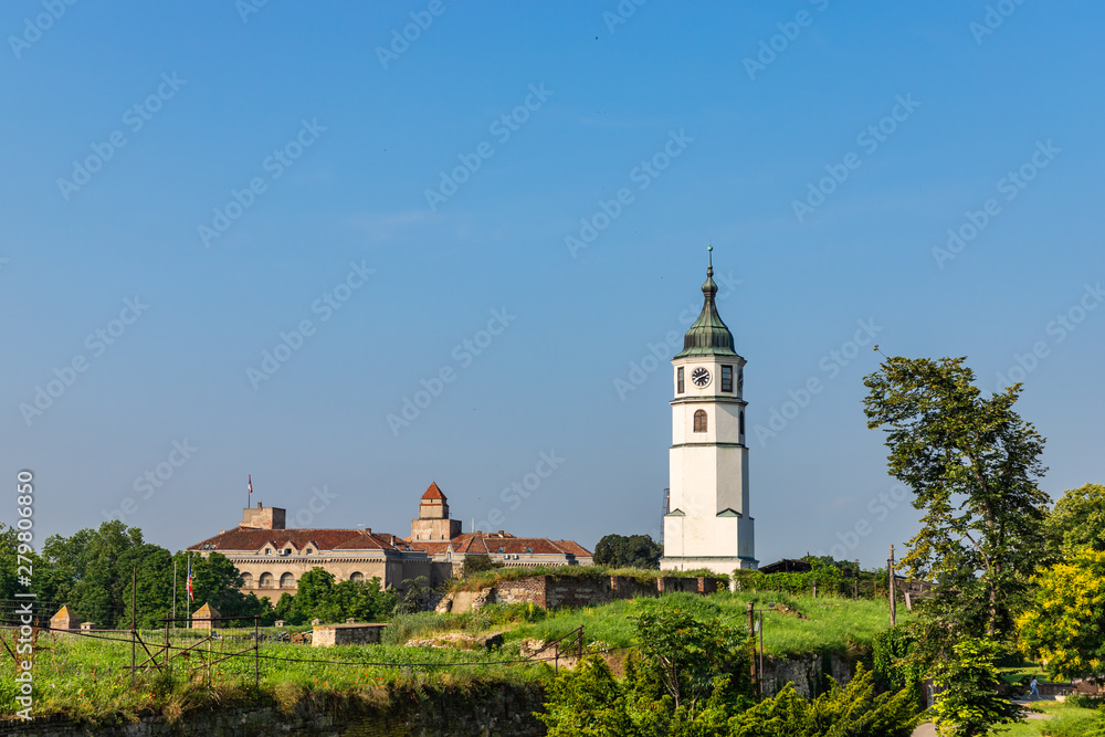 Historical Clock tower (Sahat kula) of the Belgrade Fortress (Kalemegdan), Serbia