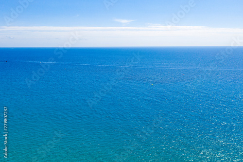 Aerial view of the ocean. Beautiful sea water seen from above.