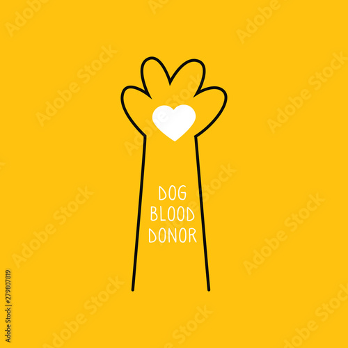 Dog donor concept. Blood donation. Vector illustration