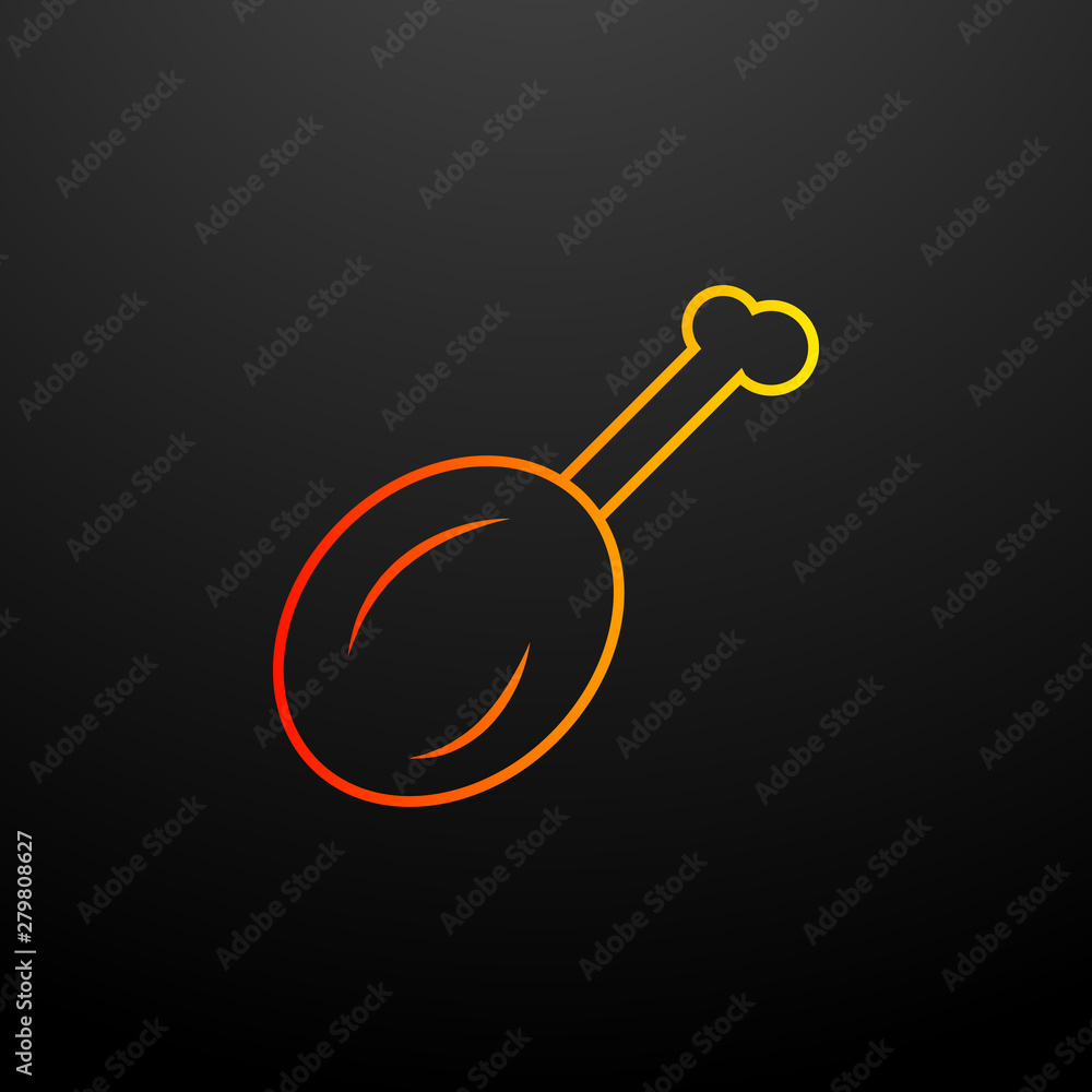 Fried chicken leg nolan icon. Elements of fast food set. Simple icon for websites, web design, mobile app, info graphics Fried chicken leg nolan icon. Elements of fast food set. Simple icon for websites, web design, mobile app, info graphics