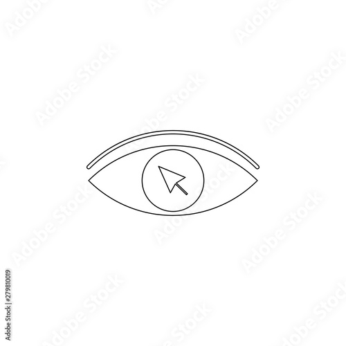cost per action icon. Element of business, digital marketing for mobile concept and web apps icon. Outline, thin line icon for website design and development, app development