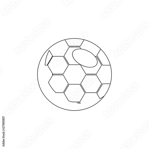 fan ball icon. Element of russian fan atributs for mobile concept and web apps icon. Outline, thin line icon for website design and development, app development photo