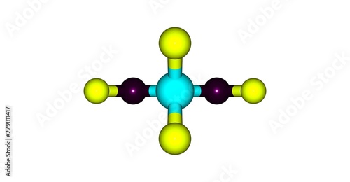 Methylene glycol molecular structure isolated on white photo