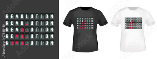 Revolution - LOVE fashion slogan for t-shirt print, applique, badge, tee stamp, label clothing, jeans, and casual wear