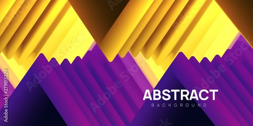 Modern wavy abstract background  colorful 3d triangle shapes.
