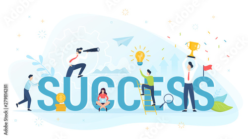 Teamwork celebrate success. Winner of the competition