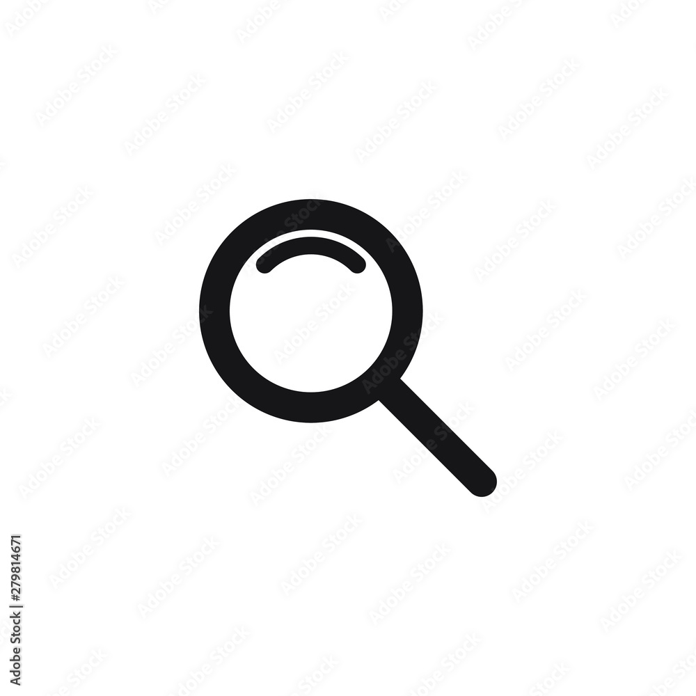 Search icon. Magnifying glass icon, vector magnifier or loupe sign. Search icon. Magnifying glass icon, vector magnifier or loupe sign.