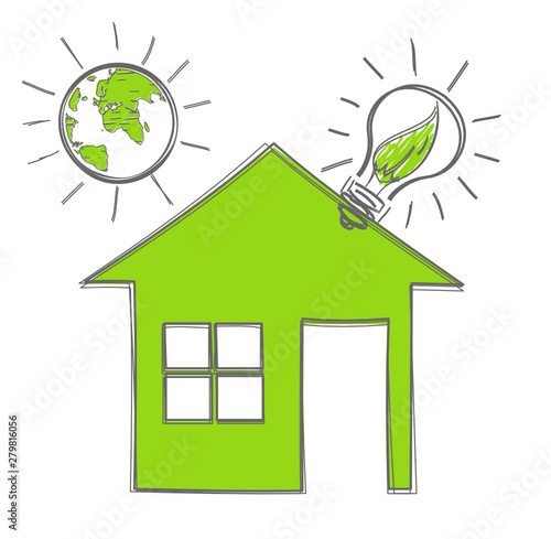 maison écologique illustration