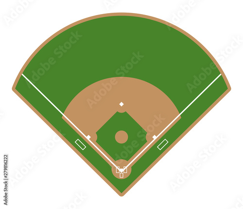 Baseball field icon. Flat illustration of baseball field vector icon for web design