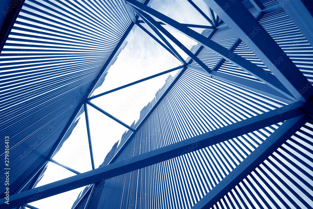 Obraz premium Beautiful steel frame building