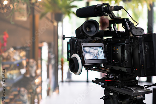 Close up part of detail video camera, behind the scenes - Image