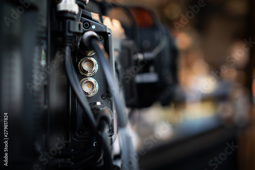 Close up part of detail video camera, behind the scenes - Image © PPstock