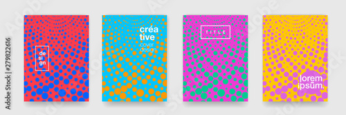 Pattern backgrounds with abstract geometric texture and colorful gradient. Vector creative graphic art and cool modern color pattern backgrounds for covers design