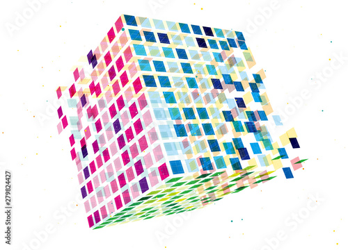 3D　キューブ　イラスト