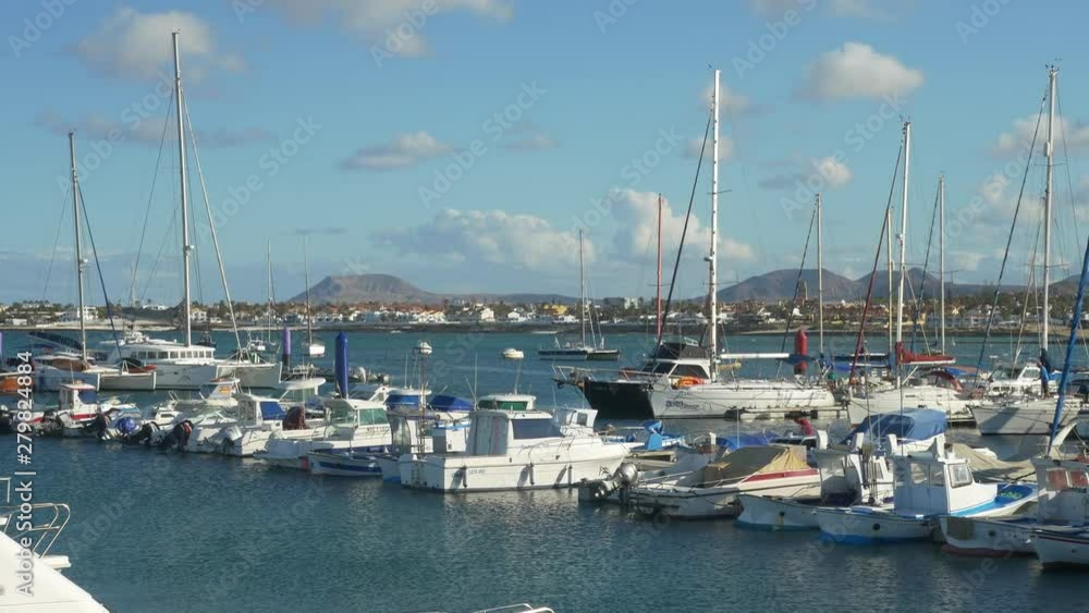Boats moored in the marina Corralejo Fuerteventura Boats moored in the marina Corralejo Fuerteventura