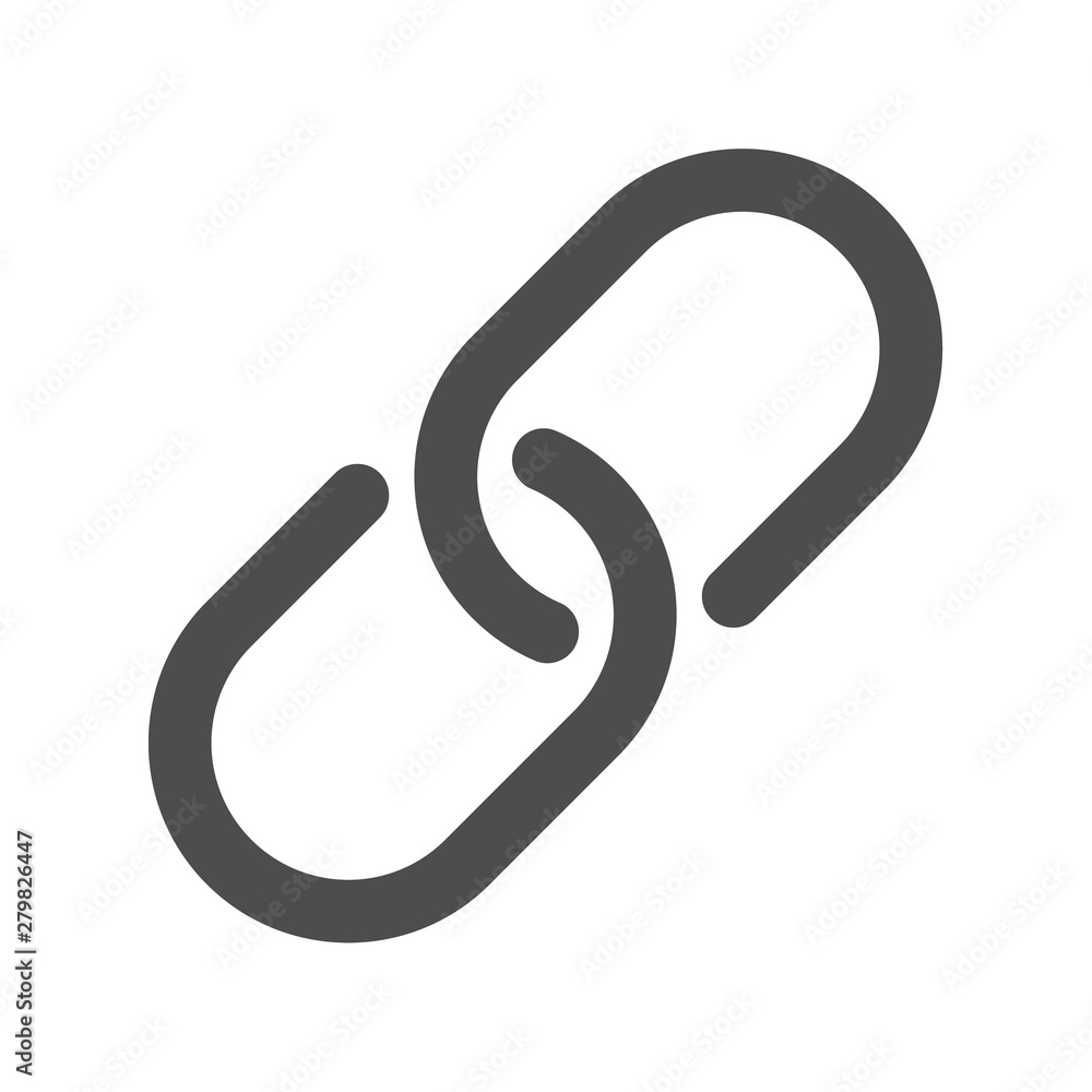 chain link vector icon isolated on white background. chain link flat icon for web, mobile and user interface design chain link vector icon isolated on white background. chain link flat icon for web, mobile and user interface design