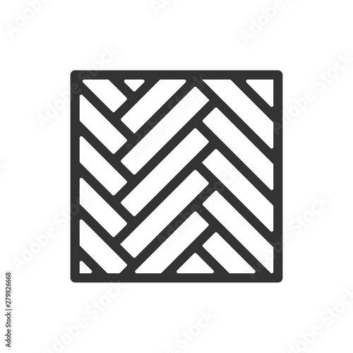 square meter laminate parquet outline ui web icon. parquet vector icon for web, mobile and user interface design isolated on white background