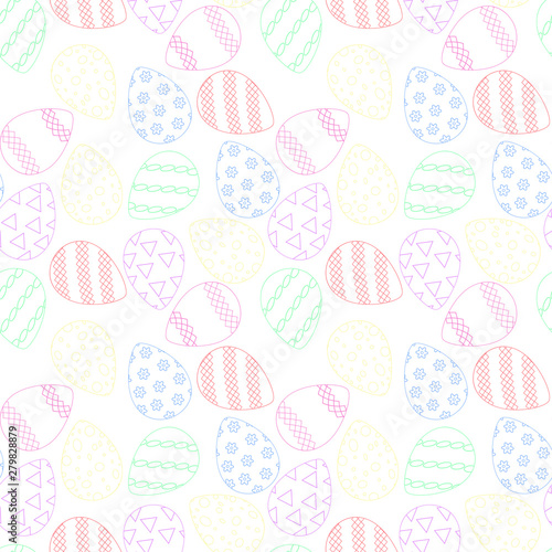 Seamless pattern with Easter eggs. Illustration Happy easter card. Vector illustration. EPS10