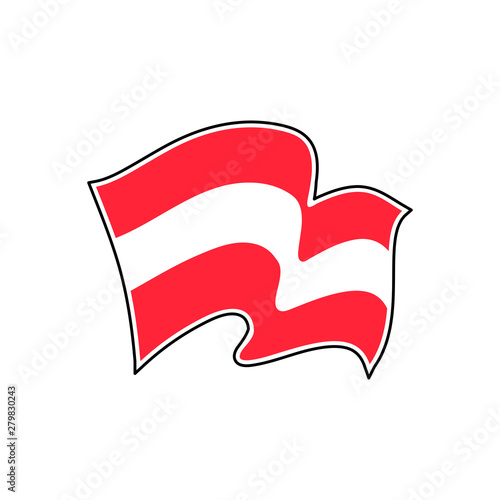 Austria vector flag. Vienna