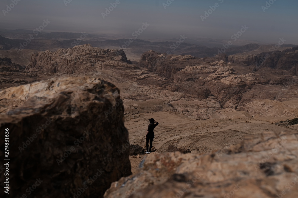 Naklejka premium petra rock city, unesco, treasure, jordan, famous tourist destination, monastery, Bedouin, vacation, hidden gem,