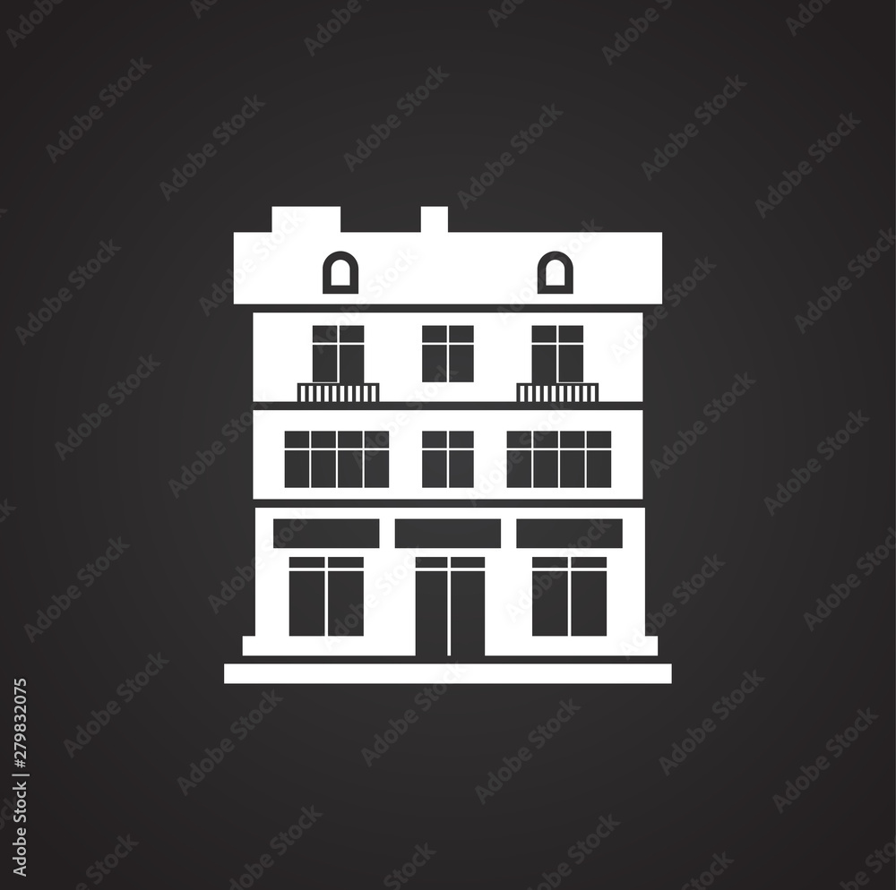 Real estate icon on background for graphic and web design. Simple illustration. Internet concept symbol for website button or mobile app. Real estate icon on background for graphic and web design. Simple illustration. Internet concept symbol for website button or mobile app.