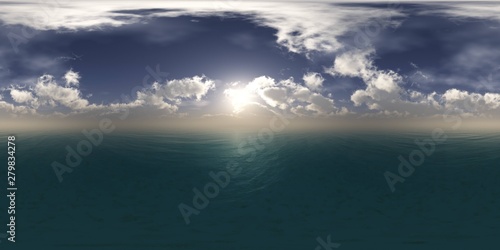 HDRI  environment map   Round panorama  spherical panorama  equidistant projection  panorama 360  seascape