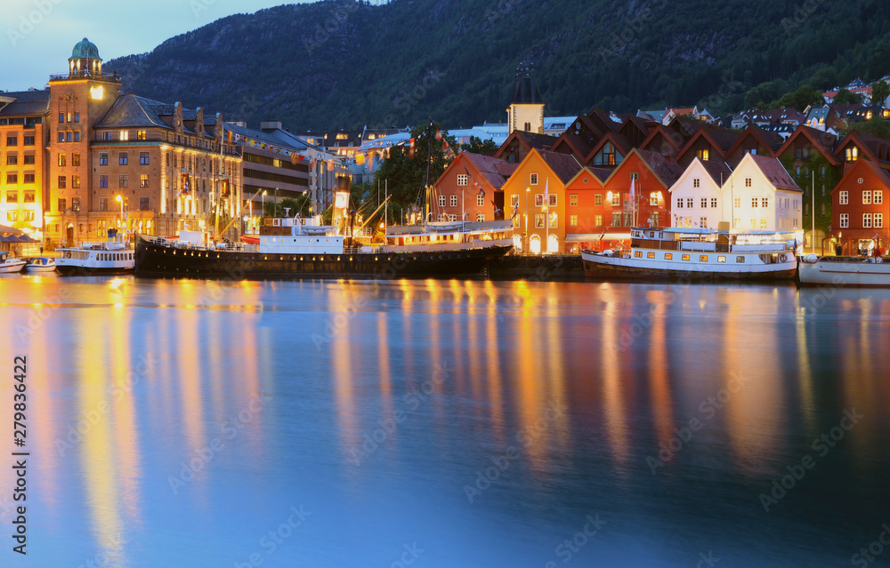 Bergen, Norway at night