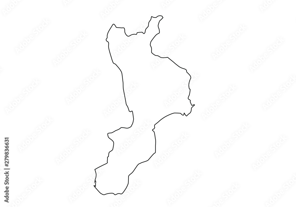 map of Calabria region in Italy map of Calabria region in Italy