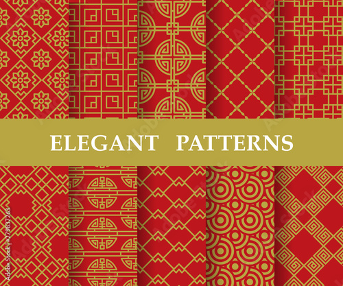 10 different elegant classic patterns. Endless ans seamless texture can be used for wallpaper, pattern fills, web page background,surface textures,tile, greeting card, scrapbook, backdrop