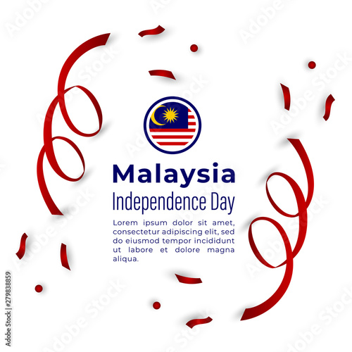 Happy Malaysia Independence Day Vector Design template Illustration
