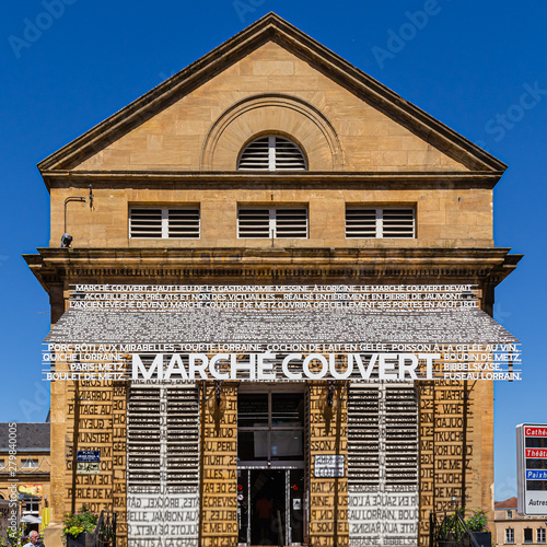 facade of the covered market of Metz, in Lorraine